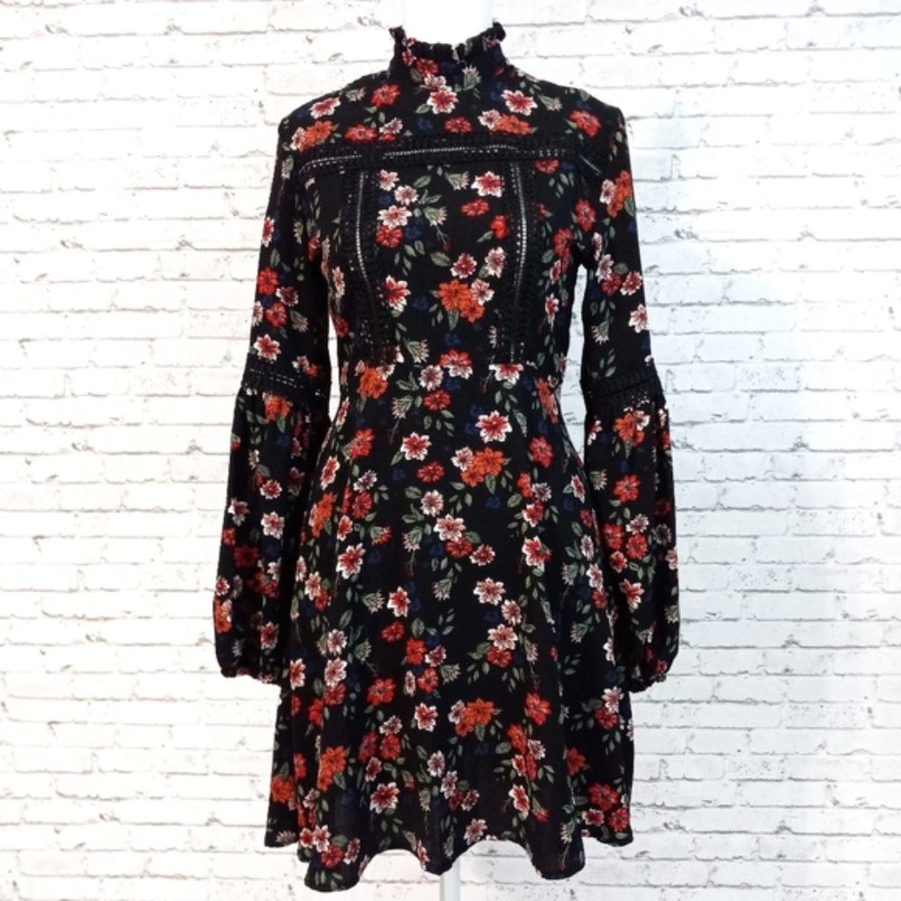 Free Generation Black Floral Dress
